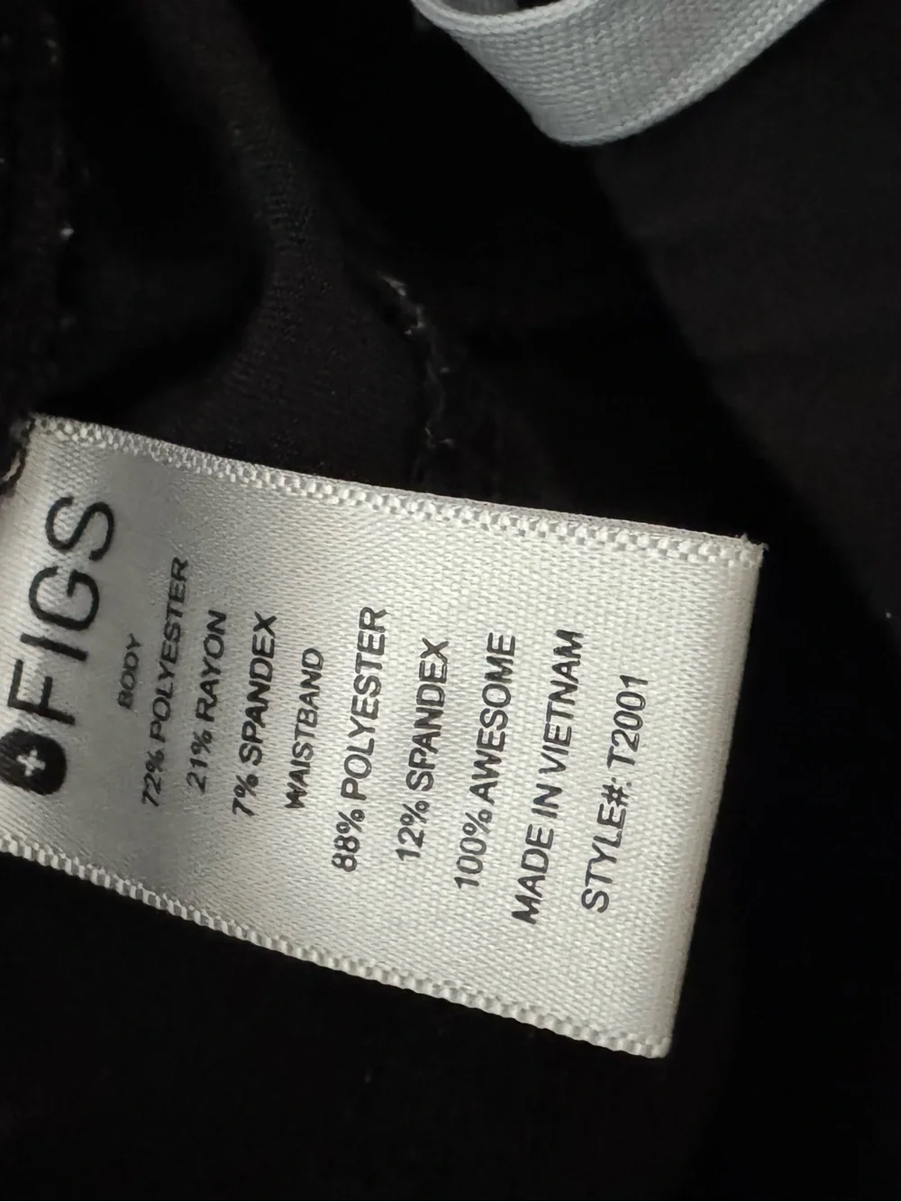 Figs Men's Black  Cargo Pants with Contrast Drawstring